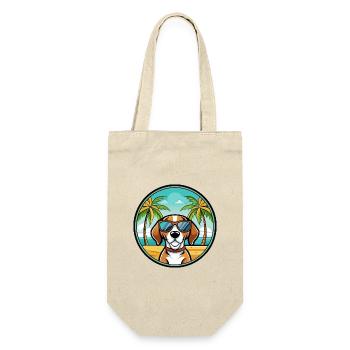 Treeing Walker Coonhound Dog Breed Cartoon Beach - Gift Bag for Bottles - nature - Front