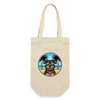 Rottweiler Chien Race Dessin Animé Lunettes De Soleil Plage - Sac à bouteille - nature - Devant