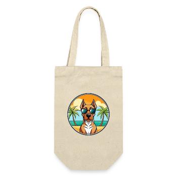 Rhodesian Ridgeback Hunderasse Cartoon Sonnenbrille - Geschenkbeutel für Flaschen - Natur - Vorne