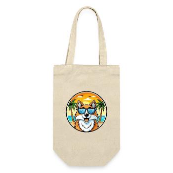 Scotch Collie Hunderasse Cartoon Sonnenbrille Strand - Geschenkbeutel für Flaschen - Natur - Vorne