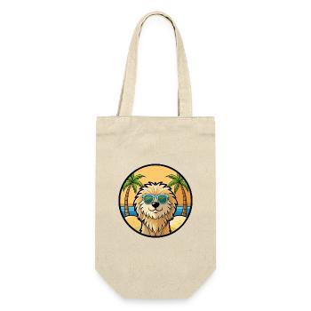 Puli Chien Race Dessin Animé Lunettes De Soleil Plage - Sac à bouteille - nature - Devant