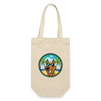 Jugoslawischer Windhund Hunderasse Cartoon Sonnenbrille Strand - Geschenkbeutel für Flaschen - Natur - Vorne