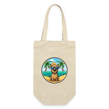 Serbischer Windhund Rasse Cartoon Sonnenbrille Strand - Geschenkbeutel für Flaschen - Natur - Vorne