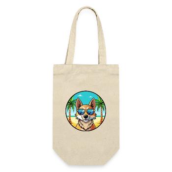 Slovensky Kopov Hunderasse Cartoon Sonnenbrille Strand - Geschenkbeutel für Flaschen - Natur - Vorne