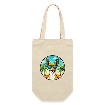 Podenco Canario Hunderasse Cartoon Sonnenbrille Strand - Geschenkbeutel für Flaschen - Natur - Vorne