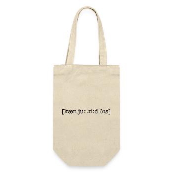 IPA - kæn jʊ͡ɹ ɹiːd ðɪs - Geschenkbeutel für Flaschen - Natur - Vorne