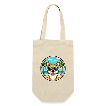 Lunettes de soleil de dessin animé de race de chien chantant de Nouvelle-Guinée - Sac à bouteille - nature - Devant