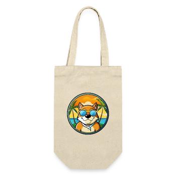 Moskau Watchdog Rasse Cartoon Sonnenbrille Strand - Geschenkbeutel für Flaschen - Natur - Vorne