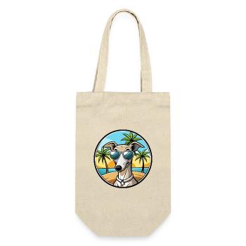 Italienischer Windhund Hunderasse Cartoon Sonnenbrille Strand - Geschenkbeutel für Flaschen - Natur - Vorne