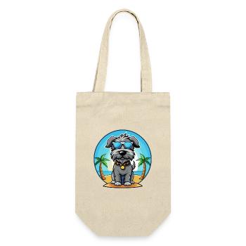 Kerry Blue Terrier Hunderasse Cartoon Sonnenbrille - Geschenkbeutel für Flaschen - Natur - Vorne