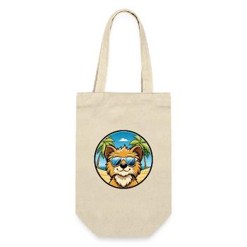 Lowchen Little Lion Dog Breed Cartoon Sunglasses - Gift Bag for Bottles - nature - Front