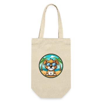Kyi Leo Hunderasse Cartoon Sonnenbrille Strand - Geschenkbeutel für Flaschen - Natur - Vorne
