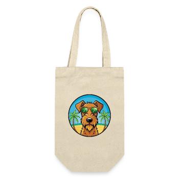 Irish Terrier Hunderasse Cartoon Sonnenbrille Strand - Geschenkbeutel für Flaschen - Natur - Vorne