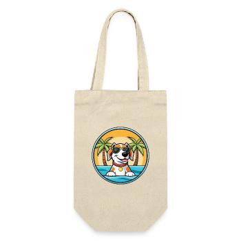 Estnischer Windhund Rasse Cartoon Sonnenbrille Strand - Geschenkbeutel für Flaschen - Natur - Vorne