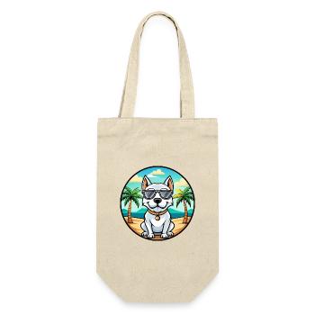 Dogue Argentino Chien Race Dessin Animé Lunettes De Soleil Plage - Sac à bouteille - nature - Devant