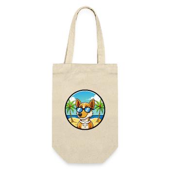 Dänisch Schwedische Bauernhund Rasse Cartoon Sonnenbrille - Geschenkbeutel für Flaschen - Natur - Vorne