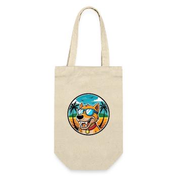 Bruno Jura Hound Hunderasse Cartoon Sonnenbrille Strand - Geschenkbeutel für Flaschen - Natur - Vorne
