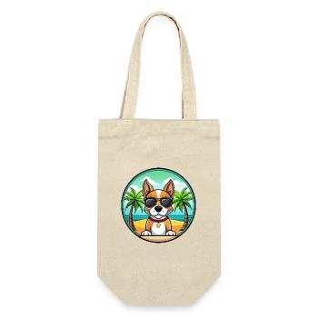 Brasilianischer Terrier Hunderasse Cartoon Sonnenbrille Strand - Geschenkbeutel für Flaschen - Natur - Vorne