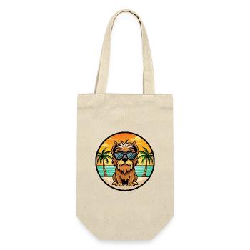 Belgische Griffon Hunderasse Cartoon Sonnenbrille Strand - Geschenkbeutel für Flaschen - Natur - Vorne