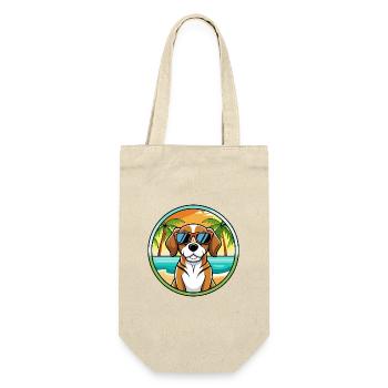 Beagle Harrier Hunderasse Cartoon Sonnenbrille Strand - Geschenkbeutel für Flaschen - Natur - Vorne
