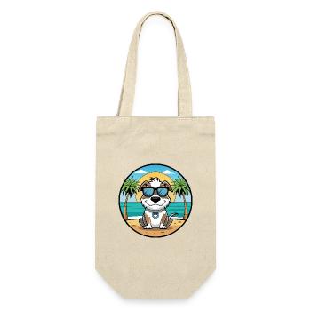 Argentino Chien Race Dessin Animé Lunettes De Soleil Plage - Sac à bouteille - nature - Devant