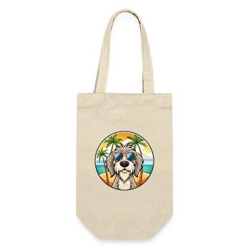 Spinone Italiano Hunderasse Cartoon Sonnenbrille Strand - Geschenkbeutel für Flaschen - Natur - Vorne