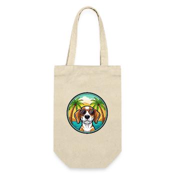 Treeing Walker Coonhound Dog Breed Cartoon Beach - Gift Bag for Bottles - nature - Front