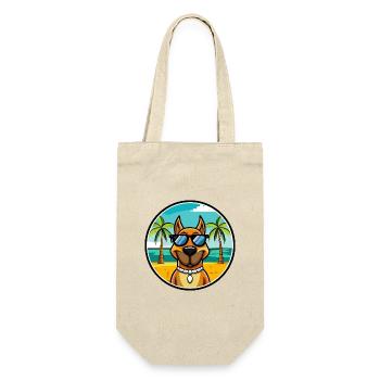 Serbischer Windhund Rasse Cartoon Sonnenbrille Strand - Geschenkbeutel für Flaschen - Natur - Vorne
