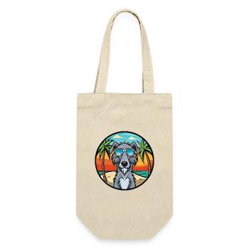 Schottische Hirschhund Hunderasse Cartoon Sonnenbrille - Geschenkbeutel für Flaschen - Natur - Vorne