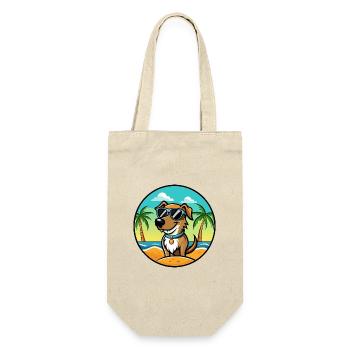 Schweizer Laufhund Hunderasse Cartoon Sonnenbrille - Geschenkbeutel für Flaschen - Natur - Vorne