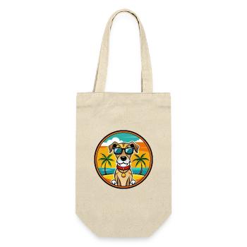 Sabueso Español Hunderasse Cartoon Sonnenbrille Strand - Geschenkbeutel für Flaschen - Natur - Vorne