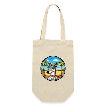 Rampur Windhund Hunderasse Cartoon Sonnenbrille Strand - Geschenkbeutel für Flaschen - Natur - Vorne