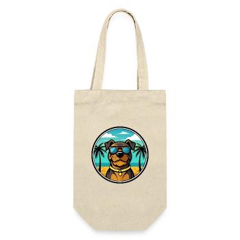 Rottweiler Chien Race Dessin Animé Lunettes De Soleil Plage - Sac à bouteille - nature - Devant