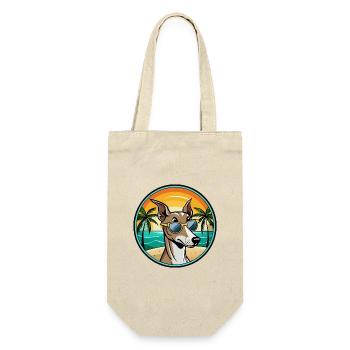 Polnischer Windhund Hund Rasse Cartoon Sonnenbrille Strand - Geschenkbeutel für Flaschen - Natur - Vorne