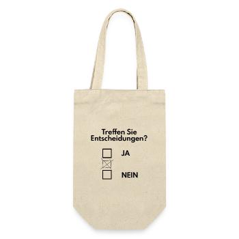 Entscheidung treffen lustig - Geschenkbeutel für Flaschen - Natur - Vorne