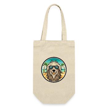 Bergamasco Chien Race Dessin Animé Lunettes De Soleil Plage - Sac à bouteille - nature - Devant
