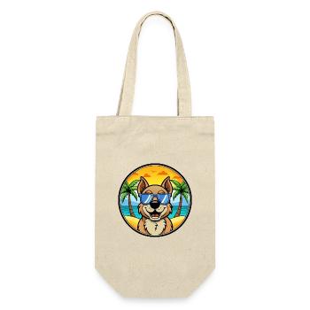 Berger De Beauce Hunderasse Cartoon Sonnenbrille Strand - Geschenkbeutel für Flaschen - Natur - Vorne