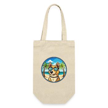 Norwegischer Windhund Rasse Cartoon Sonnenbrille Strand - Geschenkbeutel für Flaschen - Natur - Vorne