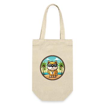 Milieu Asiatique Ovtcharka Chien Race Dessin Animé Plage - Sac à bouteille - nature - Devant
