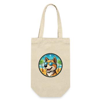 Lucas Terrier Hunderasse Cartoon Sonnenbrille Strand - Geschenkbeutel für Flaschen - Natur - Vorne