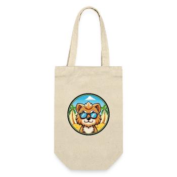 Lowchen Little Lion Dog Breed Cartoon Sunglasses - Gift Bag for Bottles - nature - Front