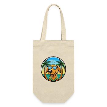 Litauischer Windhund Rasse Cartoon Sonnenbrille Strand - Geschenkbeutel für Flaschen - Natur - Vorne