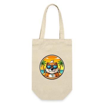 Moskau Watchdog Rasse Cartoon Sonnenbrille Strand - Geschenkbeutel für Flaschen - Natur - Vorne