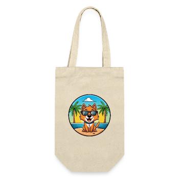 Kyi Leo Hunderasse Cartoon Sonnenbrille Strand - Geschenkbeutel für Flaschen - Natur - Vorne