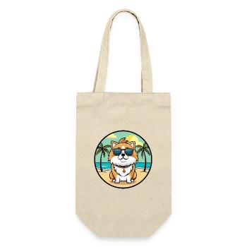 Japonais Chin Chien Race Dessin Animé Lunettes De Soleil Plage - Sac à bouteille - nature - Devant