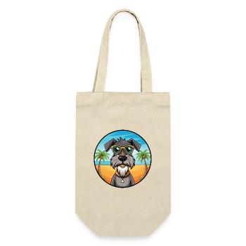 Deutscher Wachtelhund Hunderasse Cartoon Sonnenbrille - Geschenkbeutel für Flaschen - Natur - Vorne