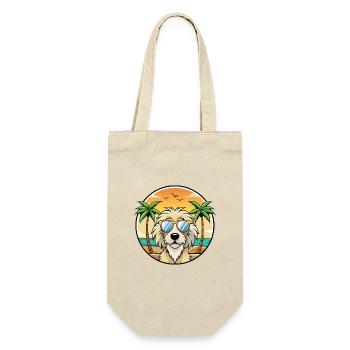 Catalan Sheepdog Breed Cartoon Sunglasses Beach - Gift Bag for Bottles - nature - Front