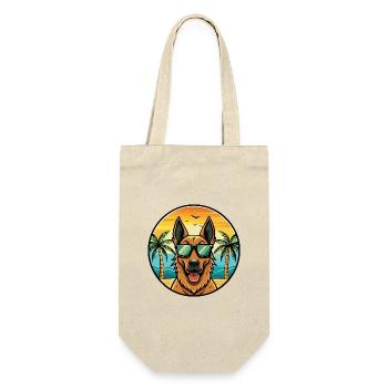 Belgian Shepherd Dog Breed Cartoon Sunglass Beach - Gift Bag for Bottles - nature - Front