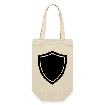 Schild-Symbol-Logo-Form-Sicherheit - Geschenkbeutel für Flaschen - Natur - Vorne