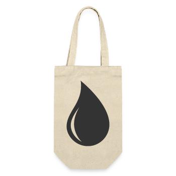 Drop Shape Logo Symbol - Gift Bag for Bottles - nature - Front